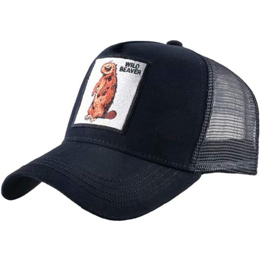 Unisex Animal Mesh Trucker Hat Snapback Embroidered Patch Baseball Caps - Picture 1 of 1